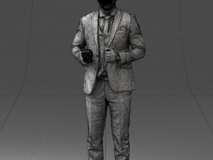 man with skull 0905 3d print ready Modèles 3D en vedette