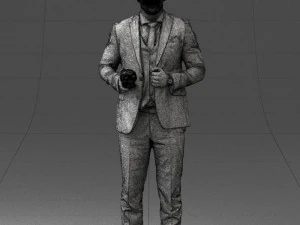 000288 Businessman with Skull Professional Male Character 0905 3dp 3D Print Model