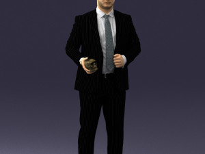 man with skull 1004 3D Model