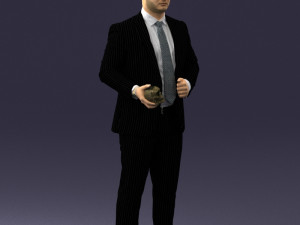 man with skull 1004 3D Model