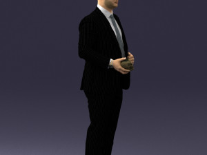 man with skull 1004 3D Model