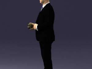 man with skull 1004 3D Model