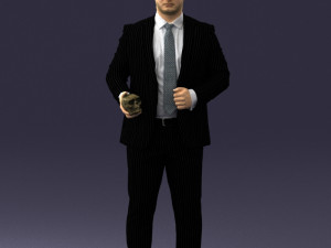 man with skull 1004 3D Model