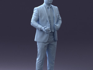 man with skull 1004 3D Model