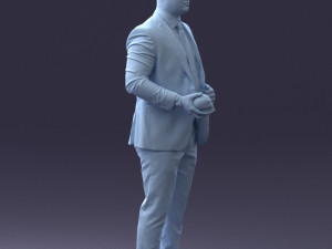 man with skull 1004 3D Model