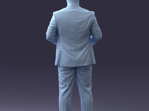 man with skull 1004 3D Model