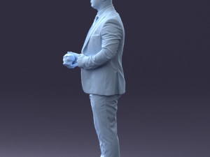 man with skull 1004 3D Model
