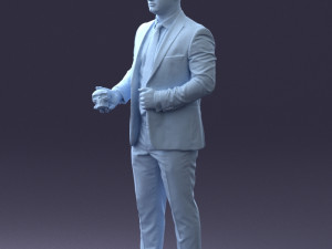man with skull 1004 3D Model
