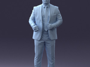 man with skull 1004 3D Model