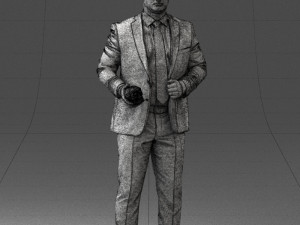 man with skull 1004 3D Model