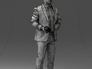 man with skull 1004 3D Model