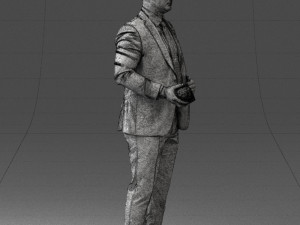 man with skull 1004 3D Model