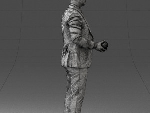 man with skull 1004 3D Model