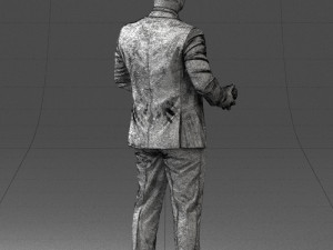 man with skull 1004 3D Model
