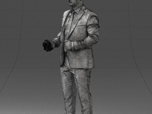 man with skull 1004 3D Model
