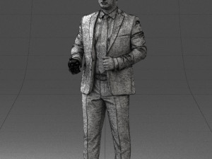 man with skull 1004 3D Model