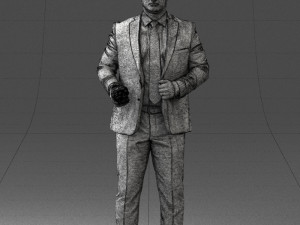 man with skull 1004 3D Model