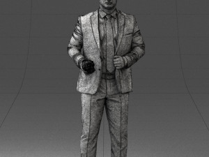 man with skull 1004 3D Model