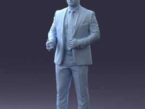 man with skull 1004 3d print ready 3D-Druckmodell