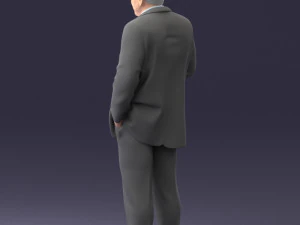 000272 Elderly Man in Suit 0617 3D Model