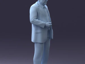 000272 Elderly Man in Suit 0617 3D Model