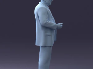 000272 Elderly Man in Suit 0617 3D Model