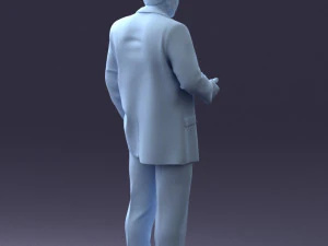 000272 Elderly Man in Suit 0617 3D Model