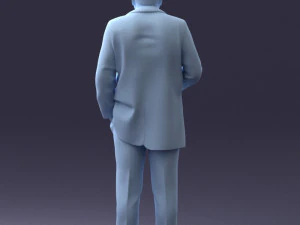 000272 Elderly Man in Suit 0617 3D Model