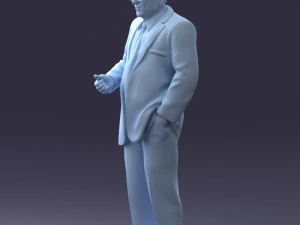 000272 Elderly Man in Suit 0617 3D Model
