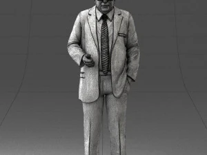 000272 Elderly Man in Suit 0617 3D Model