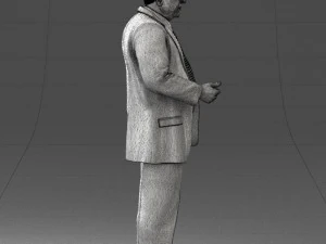 000272 Elderly Man in Suit 0617 3D Model