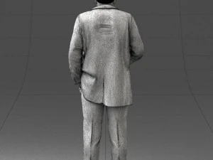 000272 Elderly Man in Suit 0617 3D Model
