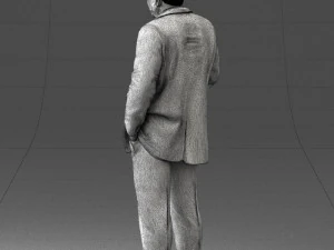 000272 Elderly Man in Suit 0617 3D Model