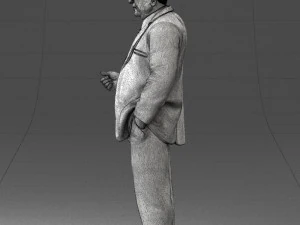 000272 Elderly Man in Suit 0617 3D Model