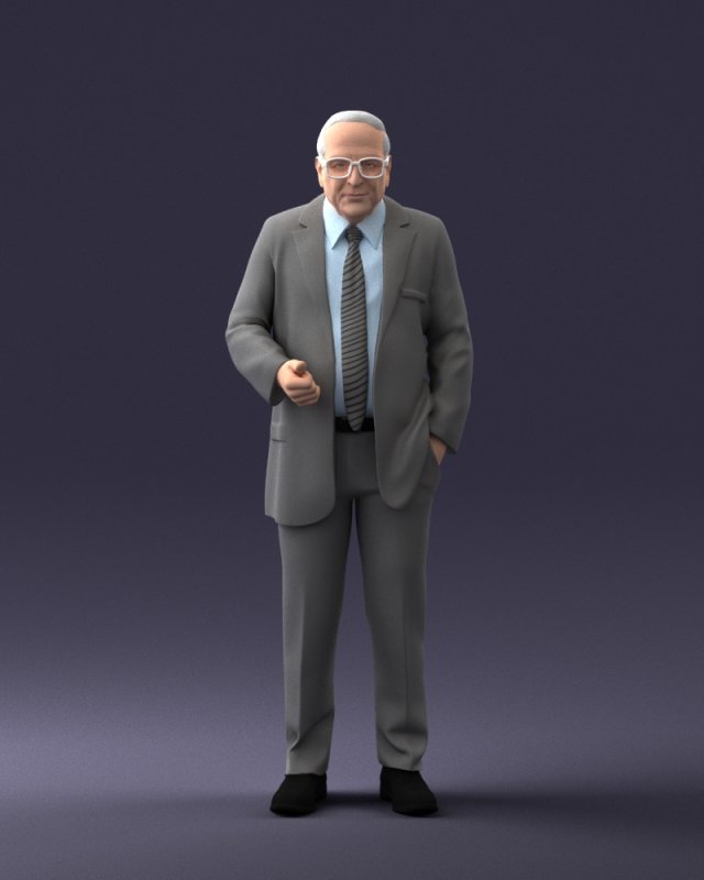 old man 0617 3d print ready 3D Print Model .c4d .max .obj .3ds .fbx .stl .blend 