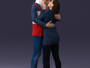 kissing couple 0903 3D Model