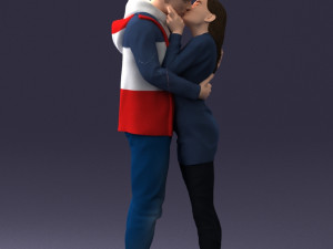 kissing couple 0903 3D Model