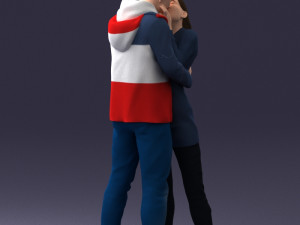 kissing couple 0903 3D Model