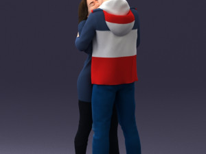 kissing couple 0903 3D Model