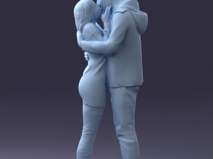 kissing couple 0903 3D Model
