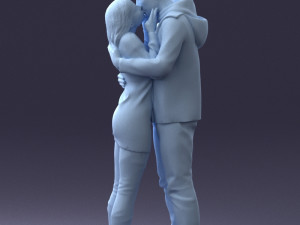 kissing couple 0903 3D Model