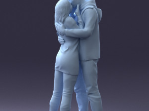 kissing couple 0903 3D Model