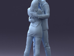 kissing couple 0903 3D Model