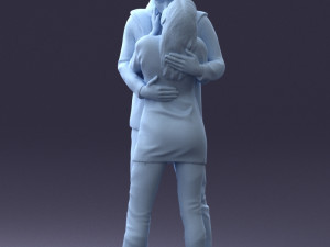 kissing couple 0903 3D Model