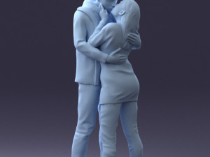 kissing couple 0903 3D Model