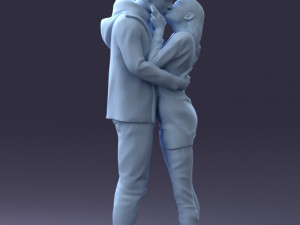 kissing couple 0903 3D Model