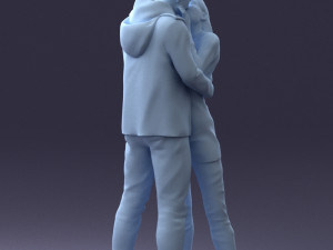 kissing couple 0903 3D Model