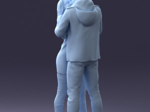 kissing couple 0903 3D Model