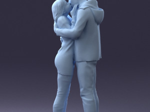 kissing couple 0903 3D Model