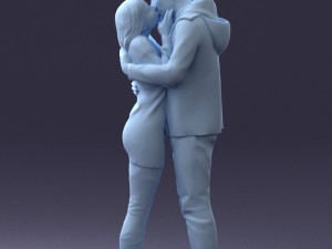 kissing couple 0903 3D Model
